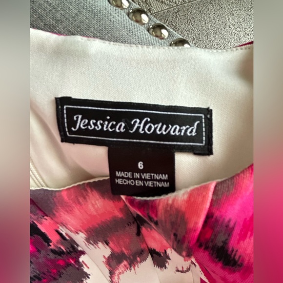 Jessica Howard Floral Watercolor Lined Sleeveless Dress Size 6 - Picture 7 of 13